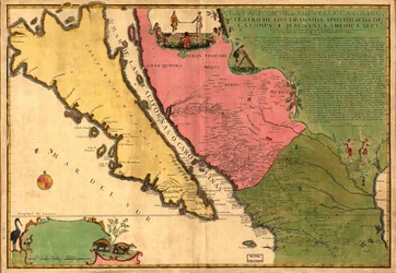 La Californie ou Nouvelle Caroline - théâtre des œuvres, Œuvres apostoliques de la Compa. e Jesus in America Septe. LOC 98687119