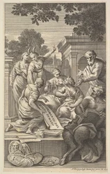 Composition allégorique célébrant les humanités, 1695