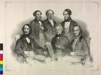 Tableau avec images de Henry Wilhelm Ernst célèbre violoniste