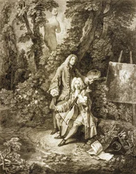 Gentlemen de Jullienne et Watteau dans un parc, d