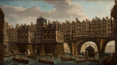 Joutes de marins, entre le Pont Notre-Dame et le Pont-Au-Change, Paris