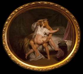Scène galante dans une liqueur
