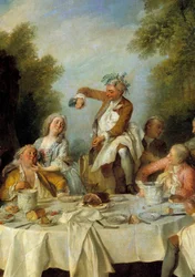 Déjeuner au jambon. Scène d