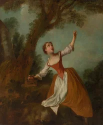 Cage ouverte - Fille dans le paysage