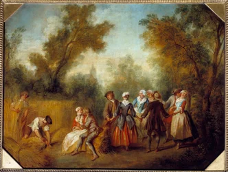 Fête champêtre en été pendant la moisson