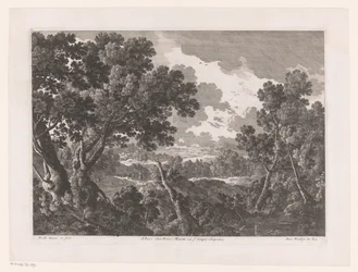 Paysage avec des arbres