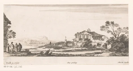 Paysage avec chapelle