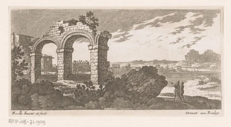 Paysage avec ruine à deux arches