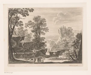 Pêcheurs sur des rochers près de la rivière