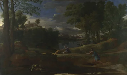 Paysage avec un homme tué par un serpent, 1648