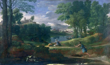 Paysage avec un homme tué par un serpent, c.1648