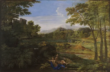 Paysage avec deux nymphes et un serpent, vers 1659