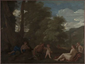 Nymphes et un satyre Amor Vincit Omnia, vers 1625-1627