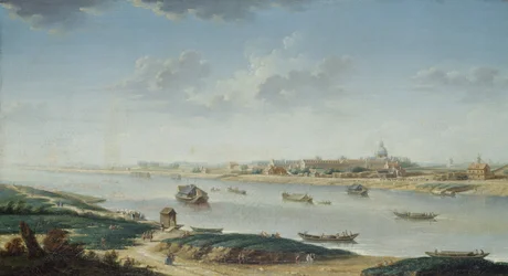 La Salpêtrière, vue de la Rapée, vers 1752