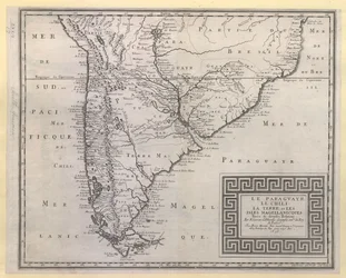 LE PARAGUAYR. LE CHILI. LA TERRE, et LES ISLES MAGELLANICQUES. : Tirées de diverses Relations. / Par N. SANSON d