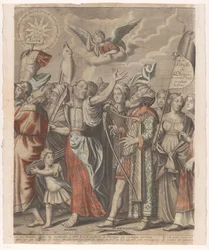 Triomphe du Christ avec des figures de l