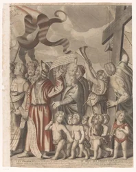 Triomphe du Christ avec des figures de l