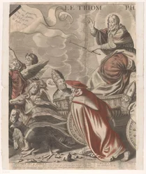 Triomphe du Christ avec des figures de l