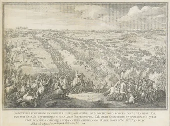 La bataille de Poltava le 27 juin 1709
