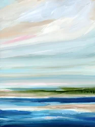 Paysage marin aux contours flous