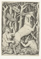 Deux satyres buvant du lait de chèvre