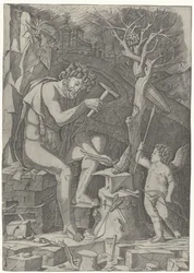 Vulcain forgeant l