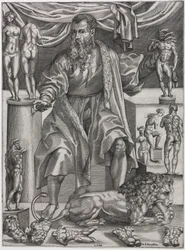 Portrait de Baccio Bandinelli avec un lion