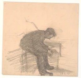 Homme assis avec les mains croisées