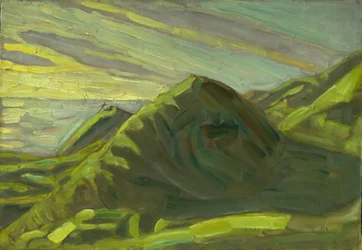 Falaises à Røsnæs. Soir