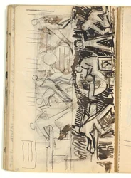 Composition de figures - esquisse pour un relief sur divers métiers?
