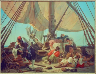 Pirates sur le pont de leur navire