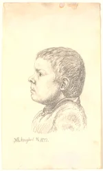 Portrait de garçon de profil vers la gauche