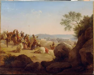 Les pèlerins devant Jérusalem