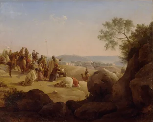 Pèlerins devant Jérusalem