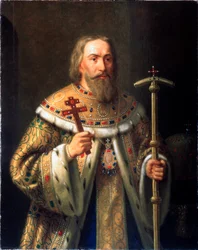 Portrait du patriarche Philaret de Moscou - Peinture de Nikanor Leontievich Tiutriumov