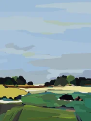 Scène champêtre abstraite