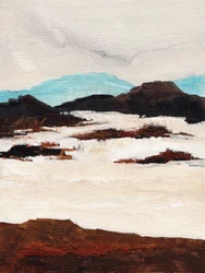 Paysage enneigé abstrait