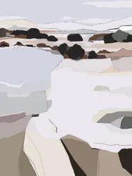 Paysage hivernal abstrait