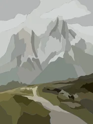 Sentier de montagne alpin