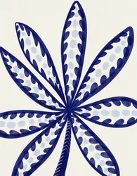 Feuille tropicale bleue