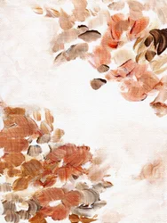 Fleurs abstraites aux tons terreux