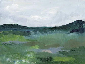 Paysage abstrait verdoyant