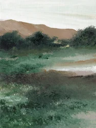 Paysage de montagnes brumeuses