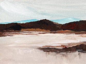 Paysage de montagne aux couleurs douces