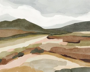 Paysage de montagne aux couleurs douces