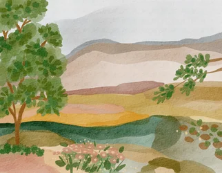 Vue paisible sur la vallée
