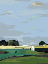 Paysage champêtre serein