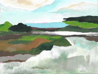 Paysage fluvial plein de vie