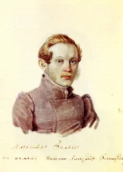 Portrait du décembriste Alexandre Belyaev 1803-1887, 1832-1833