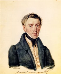 Portrait du décembriste Alexandre Yushnevsky 1786-1844, 1839